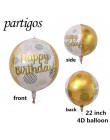 Feliz cumpleaños globo aire letras Alphabe oro hoja globos de juguete para niños boda fiesta cumpleaños helio globos globo para 