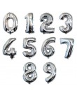 16 32 pulgadas número papel de aluminio Globos rosa oro plata negro globo de figura Baby Shower decoración boda globo para fiest