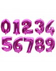 16 32 pulgadas número papel de aluminio Globos rosa oro plata negro globo de figura Baby Shower decoración boda globo para fiest