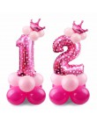 FENGRISE 17 Uds. Número de globo rosa azul Feliz cumpleaños globo 1 er cumpleaños fiesta decoración niños niño niña Número de gl