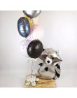 1 pieza grandes globos de forma de animales mapache y zorro helio Animal globo Feliz cumpleaños jungla fiesta decoraciones niños
