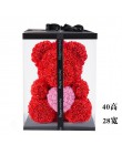 2018 gran oferta 40cm Oso de flores artificiales rosas hogar boda Festival DIY barato caja de regalo decorativa corona manualida