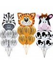 7 unids/lote Tigre vaca cebra Animal globo helio de látex para niños regalo de fiesta de cumpleaños decoración animales temas de