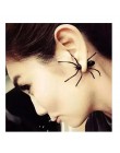 Decoración de Halloween 1 pieza 3D Creepy Black Spider Ear studs pendientes para Haloween Party DIY decoración para el hogar
