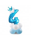 FENGRISE 17 Uds. Número de globo rosa azul Feliz cumpleaños globo 1 er cumpleaños fiesta decoración niños niño niña Número de gl