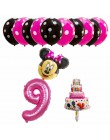 13 Uds Mickey Mouse Mickey Minnie globo de 30 pulgadas número globos de látex pastel tableta amortiguador Tech accesorio beige R