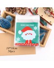 5 uds. En forma de Casa bolsas de regalo de dulces de Navidad con cuerdas bolsas de galletas de árbol de Navidad cajas de embala