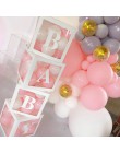 QIFU bebé caja transparente almacenamiento globo Baby Shower decoraciones 1 er cumpleaños fiesta decoraciones niños Baby Shower 