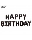 Oro Negro Feliz cumpleaños globos para cartel helio número hoja globo para bebé niño niños adultos 18 30 cumpleaños fiesta decor