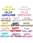 FELIZ cumpleaños globos letras papel de aluminio España FELIZ cumpleaños alfabeto globo cumpleaños decoraciones para fiestas de 