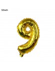 Oro Negro Feliz cumpleaños globos para cartel helio número hoja globo para bebé niño niños adultos 18 30 cumpleaños fiesta decor