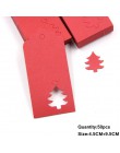 50 Uds. Etiquetas de papel kraft blanco y rojo hechas a mano/Gracias manualidades DIY etiquetas para favores de Navidad colgar e