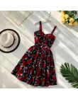 Boho 2019 estampado Floral Vintage Spaghetti Strap verano Mini Vestido corto fiesta Polka Dot Casual mujeres playa vacaciones Re