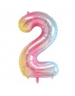 16/32/40 pulgadas gran arco iris Color número hoja globos 0-9 años cumpleaños fiesta decoraciones niños helio globo Baby Shower 