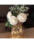 5 unids/lote Multicolor PE flores de espuma Artificial Rosa flor Boda nupcial ramillete de decoración para hogar Rosa DIY Scrapb