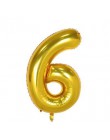 Rosa globos dorados de aluminio con forma de número dígito grande helio globos Decoraciones para boda fiesta de cumpleaños sumin