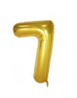 Rosa globos dorados de aluminio con forma de número dígito grande helio globos Decoraciones para boda fiesta de cumpleaños sumin