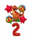 6 uds. Globos grandes de papel de dinosaurio 30 pulgadas Globo Rojo número decoraciones para fiestas de cumpleaños globos de air
