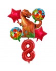 6 uds. Globos grandes de papel de dinosaurio 30 pulgadas Globo Rojo número decoraciones para fiestas de cumpleaños globos de air