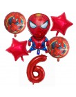6 unids/lote aluminio Spiderman Globos de helio 30 "rojo parte bola de la fiesta de cumpleaños de juguetes de decoración para ni
