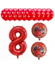 6 unids/lote aluminio Spiderman Globos de helio 30 "rojo parte bola de la fiesta de cumpleaños de juguetes de decoración para ni