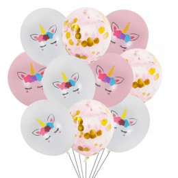 10 piezas unicornio globo Rosa confeti látex unicornio Baloon fiesta decoración unicornio cumpleaños fiesta decoración niños fav