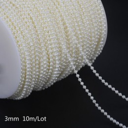 Elige tamaño 2-10m línea de pesca perlas artificiales cadena DIY guirnalda materiales de decoración para boda flores para novia 