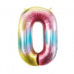 32 pulgadas arcoiris iridiscente Color número lámina Globos cumpleaños boda decoración globo Digital número aire Globos