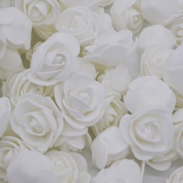 50 unids/lote PE espuma Rosa flores artificiales accesorios de fiesta de boda DIY artesanía decoración del hogar hecho a mano fl