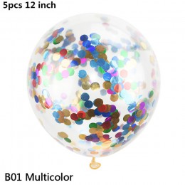5 unids/lote 12 "globos de confeti globos transparentes fiesta de boda decoración para fiesta de cumpleaños chico niños suminist