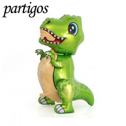 1 Uds 4D globos de dinosaurio hoja de pie verde dinosaurio rojo dragón cumpleaños deco fiesta suministros niño niños juguetes he