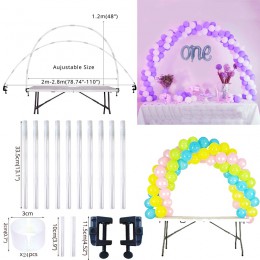 DIY Kit de arco de globo globos de plástico soporte de columna con marco Base Pole y Ballons Clips para evento boda cumpleaños f