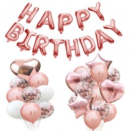 Globos de Oro rosa Set boda Deco cumpleaños globos helio confeti bolas de aire decoraciones de fiesta de cumpleaños niños adulto