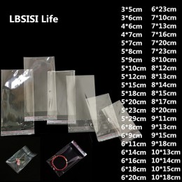 LBSISI Life 200 Uds pequeño tamaño claro autoadhesivo bolsas bolsa de plástico OPP para dulces joyas de galletas embalaje bolsa 