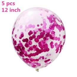 5 uds. 12 pulgadas globos de helio de látex Rosa confeti globos Decoraciones inflables para bodas bolas de aire Feliz cumpleaños