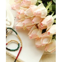 Envío gratis (11 unids/lote) flores artificiales de rosas frescas con toque Real, decoraciones caseras para fiestas de boda o cu