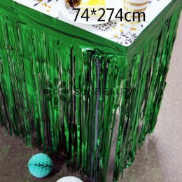 1 pieza metálica franja papel oropel tabla falda para el verano Luau Cactus jungla fiesta cumpleaños aniversario Mesa Decoración
