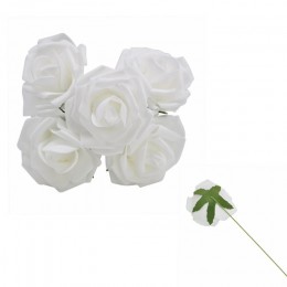 10 Uds. 8cm grandes flores de espuma de PE Artificial nupcial de Rosa ramo de boda decoración de fiesta DIY Scrapbooking artesan