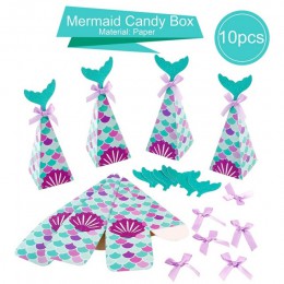 La Sirenita caja de caramelo para cumpleaños sirena caja de regalo para fiestas de cumpleaños decoración niños sirena suministro