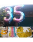 Gradiente de Color 0-9 globos de lámina de gas helio número globos figuras decoración para fiesta de feliz cumpleaños chico glob