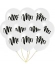 10 Uds. 12 "látex blanco Mr & Mrs impreso Globos de aire redondos confeti de oro Globos de helio evento de San Valentín