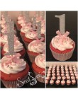 10 Uds. Papel brillante 1 Cupcake Toppers 1 er cumpleaños fiesta decoraciones primer bebé niño niña mi 1 año suministros