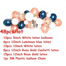 54 unids/lote oro rosa Kit de arco de globo blanco látex guirnalda globos Baby Shower suministros telón de fondo decoración de f