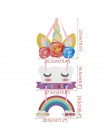 Suministros de fiesta de unicornio Rosa diadema Sash Kit de vajilla desechable para niñas decoraciones de fiesta de cumpleaños u