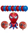 13 Uds. Globos de lámina Spiderman rojo azul globo de látex globos de aire superhéroe vengadores fiesta de cumpleaños decoración