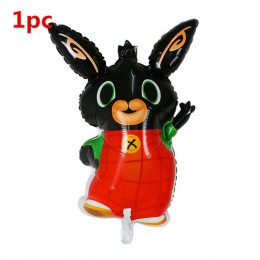 6 uds 86*60cm Bing Bunny globo de la hoja de conejo de dibujos animados globos 30 pulgadas número bebé 1 2 3 4 5th decoración fi