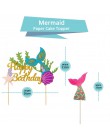 Mermaid fiesta decoración cumpleaños torta adorno bebé niño niña niños favores sirena fiesta tema suministros