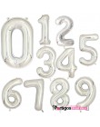 16 32 40 pulgadas oro rosa plata láminas con números para Globos fiesta de cumpleaños decoración gas helio número Globos chico G