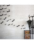 12 Uds. Decoración de Halloween negro 3D DIY PVC Adhesivo de pared de murciélago etiqueta decoración de Halloween para el hogar 