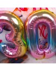 40 pulgadas Arco Iris Color número Globos dígitos Globos gradiente rampa figura bolas cumpleaños aniversario de bodas fiesta dec